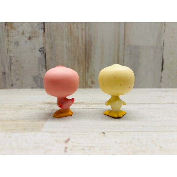 Littlest Pet Shop LPS Vintage Pink and Yellow Duck Lot EUC - Picture 2 of 3